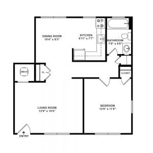 1.1g 1 Bedroom | 1 Bath 648 Square Feet $ Call for Pricing